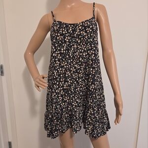 Urban Outfitters Black Ditsy Floral Print Cami Mini Dress